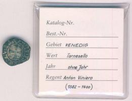 Olaszország 1382-1400. 1T Billon "Anton Viniero" T:3 tanúsítvánnyal!