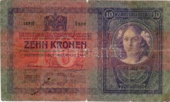 1920 piros "Magyarország" felülbélyegzés 1904-es 10K-ra T:III/IV