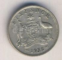 Ausztrália 1952. Sixpence Ag T:2-/3