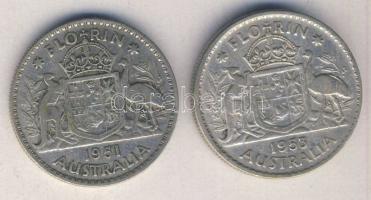 Ausztrália 1951-1953. 1Fl Ag (2x) T:3