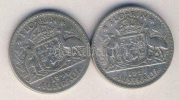Ausztrália 1946-1951. 1Fl Ag (2x) T:3