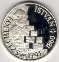 1991 "Széchenyi István" 500Ft ezüst, díszdobozban T:PP