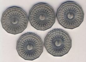 Ausztrália 1977. 50c "Ezüstjubileum" (5x) T:2,3