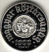 1995 "Pannonhalma" 1000Ft ezüst, díszdobozban T:PP