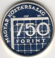 1997 "Labdarúgó V.B." 750Ft ezüst, díszdobozban T:PP