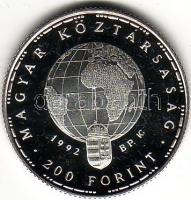 1992 "Veszélyeztetett állatvilág" 200Ft ezüst, díszdobozban T:PP