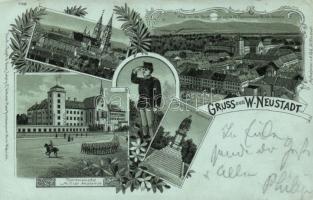 1898 Wiener Neustadt military academy litho (cut)