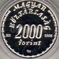 1998 "Eötvös Lóránd" 2000Ft ezüst, díszdobozban T:PP! Csak 3000db RR!!