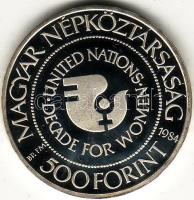 1984 "Nők évtizede" 500Ft ezüst, díszdobozban T:PP