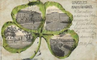 Nagyvárad military buildings, clover litho (EB)