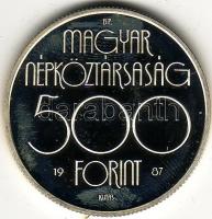 1987 "Nyári olimpia II. Szöul" 500Ft ezüst, díszdobozban T:PP