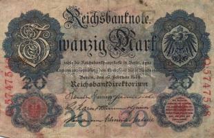 Német Birodalom/Császárság/Weimari Köztársaság/3. Birodalom 1906-1914. 5M,10M,20M,50M,100M,1000M öss...