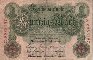 Német Birodalom/Császárság/Weimari Köztársaság/3. Birodalom 1906-1914. 5M,10M,20M,50M,100M,1000M öss...