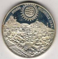 1986 "Buda visszafoglalása..." 500Ft ezüst, díszdobozban T:PP