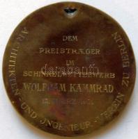 Németország 1951. "Berlini Építészeti és Mérnöki Egyesület" Br plakett (d=86mm) T:2+/2