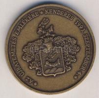 1993. "Horthy Miklós újratemetése-Kenderes" matt Br emlékérem szirgn.:Bognár T:1