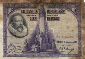 Spanyolország 1925.(1936) 100P (3x) + 1928. 100P T:III,IV