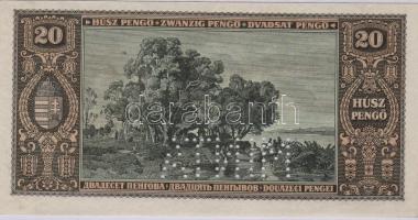 1926 20P "C 000 - 000000" sorszámmal, "Minta" perforációval T:I RRR!!!