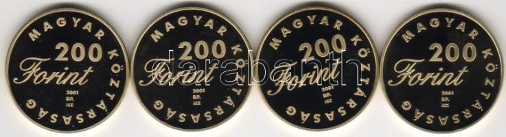 2001 "János vitéz, Pál utcai fiúk, Toldi, Lúdas Matyi" 4x200Ft díszdobozban T:PP csak 5000...