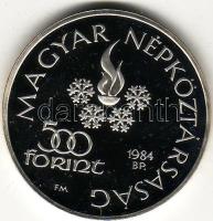 1984 "Téli olimpia II Sarajevo" 500Ft ezüst, díszdobozban T:PP