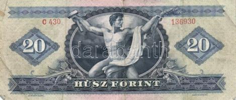 Kis vegyes magyar bankjegy tétel, közte korona, pengő, forint, összesen 20db különféle T:II,III,IV