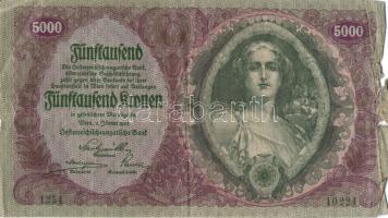 Ausztria/Osztrák-Magyar Bank 1922. 5000K T:IV