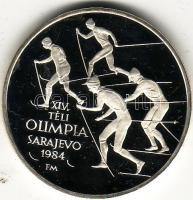 1984 "Téli olimpia II Sarajevo" 500Ft ezüst, díszdobozban T:PP