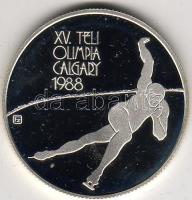 1986 "Téli olimpia III Calgary" 500Ft ezüst, díszdobozban T:PP