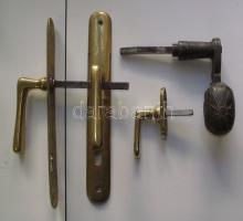 Kovácsoltvas kilincs + réz kilincs és cilinder