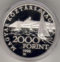 1998 "Régi balatoni hajók II" 2000Ft ezüst, díszdobozban T:PP