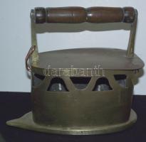 Régi réz szenes vasaló / Vintage iron 20x20 cm