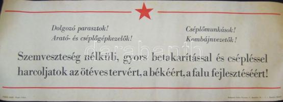 2 db kommunista tervgazdálkodásra felszólító plakát szép állapotban 68 cm