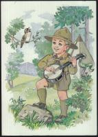 100 db cserkész képeslap reprint