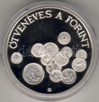 1996 "50 éves a Forint" 2000Ft ezüst, díszdobozban Csak 5000db T:PP RR!!