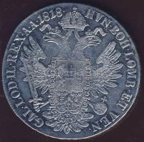 Ausztria/magyar verdejel 1818B Thaler Ag "I. Ferenc József" (28g) T:2- pici ph