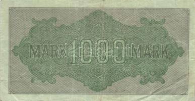 Német Birodalom / Weimari Köztársaság 1922. 1000M (4x) "Vielecke" vízjellel, a "Reich...