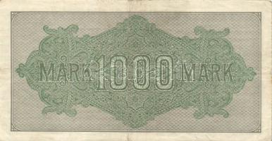 Német Birodalom / Weimari Köztársaság 1922. 1000M (4x) "Vielecke" vízjellel, a "Reich...