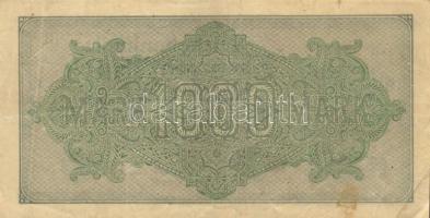 Német Birodalom / Weimari Köztársaság 1922. 1000M (4x) "Vielecke" vízjellel, a "Reich...