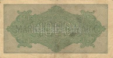 Német Birodalom / Weimari Köztársaság 1922. 1000M (4x) "Vielecke" vízjellel, a "Reich...