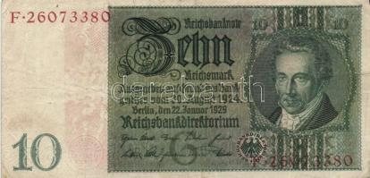 Német Birodalom / Weimari Köztársaság 1923. 100.000.000M (2x) cégnyomat "Sterne mit einem S darin" vízjellel, egymás utáni sorszámokkal T:I,I- + 1929. 10M "békenyomat" T:III