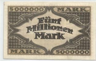 Német Birodalom/Weimari Köztársaság/Hamburg/Hugo Stinnes Linien 1923.8.18. 5000.000M piros sorszámma...