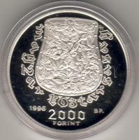 1996 "Honfoglalás..." 2000Ft ezüst, díszdobozban T:PP