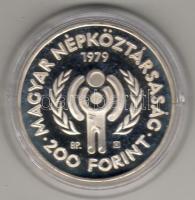 1979 "Nemzetközi gyermekév" 200Ft ezüst, díszdobozban T:PP