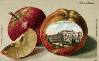 Komárom officers casino, apples Emb. litho