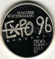 1993 "Expo 96" 500Ft ezüst, díszdobozban T:PP
