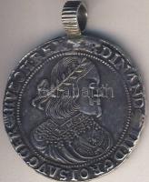Ausztria/magyar verdejel 1656B Thaler Ag "III. Ferdinánd" feltehetően hamisítvány csőfüllel T:2
