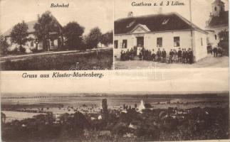Borsmonostor (Klostermarienberg) with railway station and Restaurant to the 3 Lilies (cut)