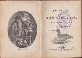 Fáy András: Eredeti meséi és aphorismái I. kötet Bp., 1874, Franklin. EMKE félbőr kötésben