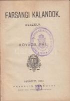 3 db azonos EMKE félbőr kötésű könyvecske: Ksiafaludy válogatott munkái I.-II. Franklin 1882 + Kovács Pál Farsangi kalandok