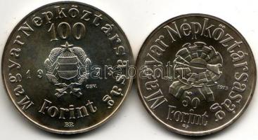 1973 "Petőfi S..." sor 2db 50Ft+100Ft ezüst, díszdobozban T:BU